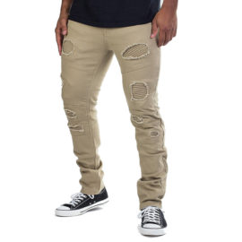 Chapel & Greed Khaki Twill Biker Pants