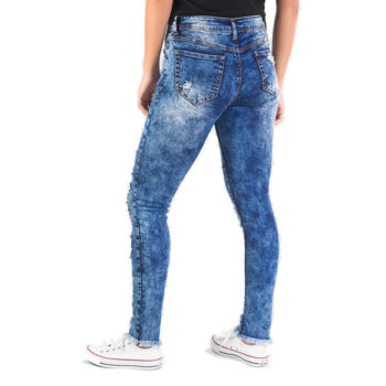 Women's Red Fox Distressed Fray Hem Skinny Jean