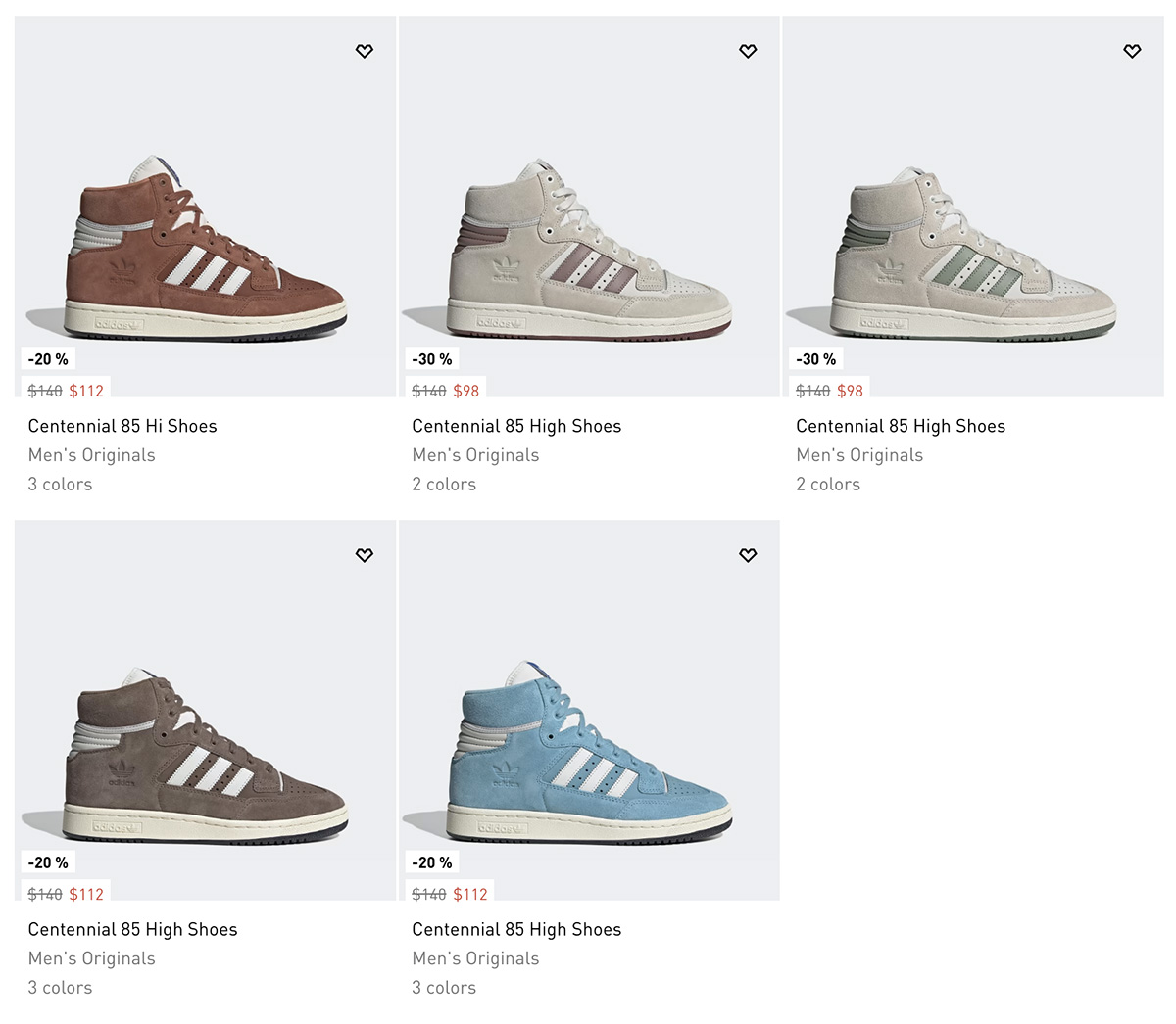 adidas Centennial Colorways